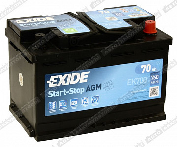 Легковой аккумулятор Start-Stop AGM EK700 - фото