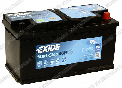 Легковой аккумулятор Start-Stop AGM EK950 - фото