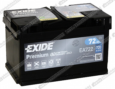 Легковой аккумулятор Premium EA722 (низкий) - фото