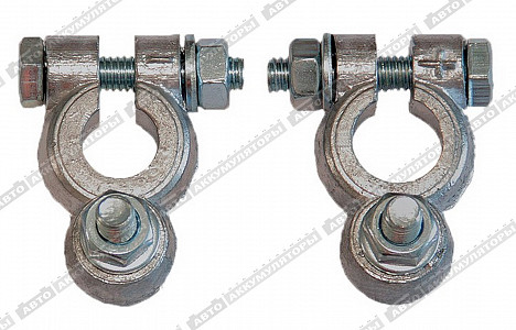 Аккумуляторные клеммы Клеммы АКБ (Япония) крепление 1 болт, к-т - фото Аккумуляторные клеммы Клеммы АКБ (Япония) крепление 1 болт, к-т - фото